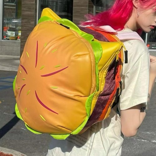 Cheeseburger backpack shopping - backpack,